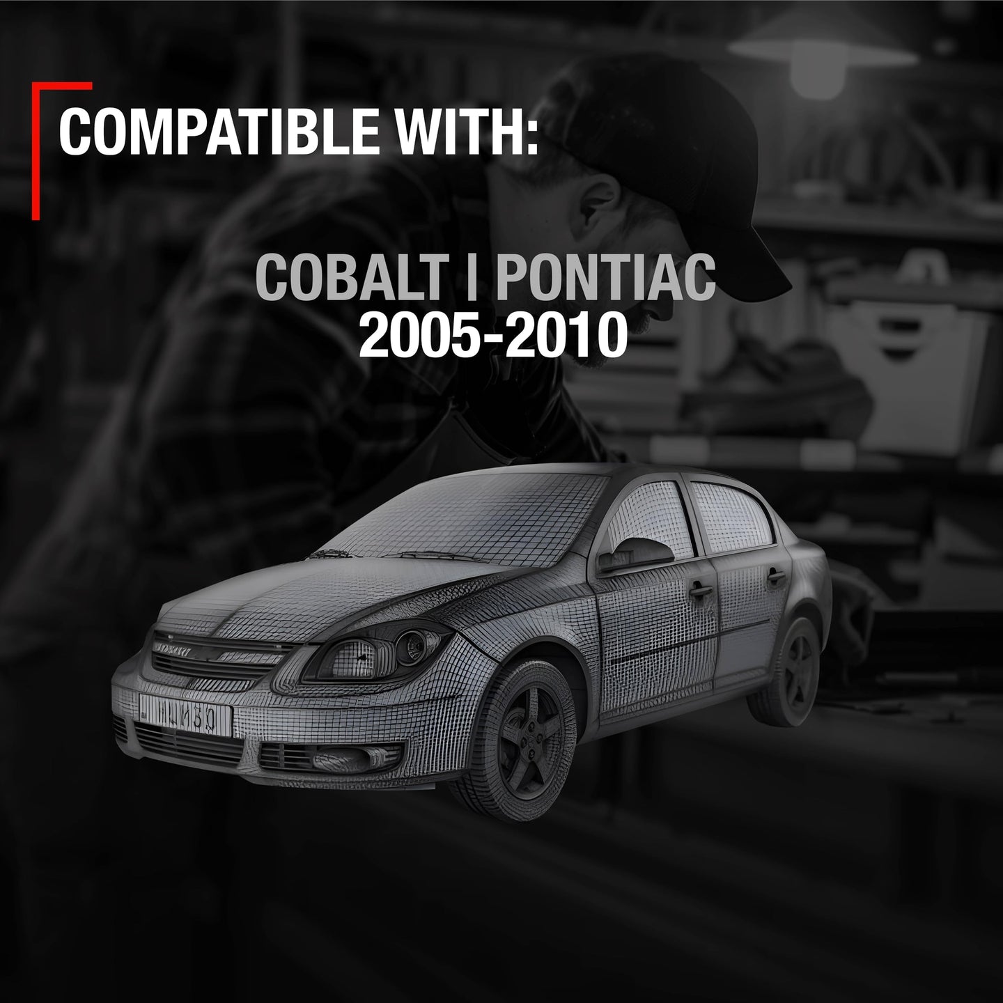 2005-2010 Chevrolet Cobalt 2007-2010 Pontiac G5 Interior Front Driver Door Handle Chrome Handle Black Housing - Front Driver Side Handle