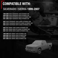 1999-2007 Chevrolet Silverado 1500 2500 GMC Sierra 1500 2500 3500 Extended Cab Rear Driver Door Handle - Black - Left Side Ext Cab Handle (Plastic)