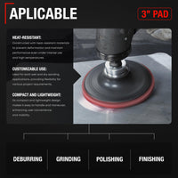 3-inch Conditioning Disc Pad Holder Assembly, Pack of 2 - 1/4'' Shank - Compatible with 3M ROLOC Scotch-Brite Discs - Speed-Lok TR Quick-Change - ROLOC Pad 3" - 2 Pack