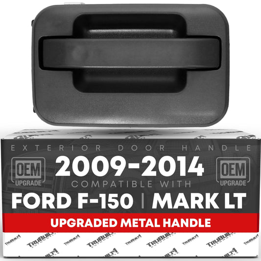 T1A Exterior Front/Rear Passenger Door Handle, Upgraded Metal - Compatible with 2009-2014 Ford F-150, 09-14 Ford Lobo, 10-14 Lincoln Mark LT (Mexico) - Textured Black - OEM CL3Z-1522404-AA-MT, 97675 - Front or Rear Passenger Side Handle