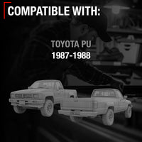 1987-1988 Toyota Pickup Driver Side Mirror Manual Non-Heated Manual Fold Chrome Smooth