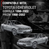 Toyota Corolla Chevrolet Prizm Door Handle Set - Full 8pc Interior & Exterior Front/Rear Kit - 8-Piece Set - Beige