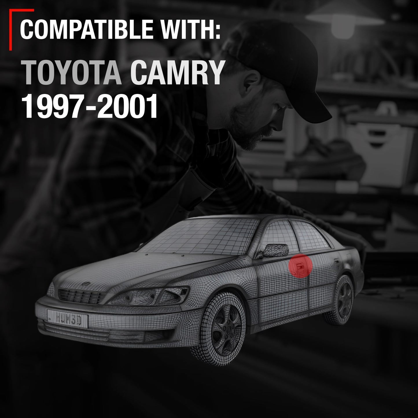 1997-2001 Toyota Camry Interior Front or Rear Driver Door Handle - Beige Ivory Plastic - Front or Rear Driver Side Handle