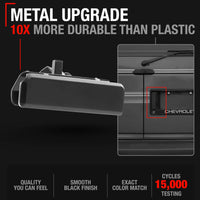 1985-1992 Chevrolet Astro GMC Safari Tailgate Handle Replacement Exterior Rear Cargo - Smooth Black Metal - Tailgate Handle