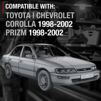 1998-2002 Toyota Corolla, 1998-2002 Chevrolet Prizm Exterior Front Passenger Door Handle Replacement - Textured Black, Plastic - Front Passenger Side