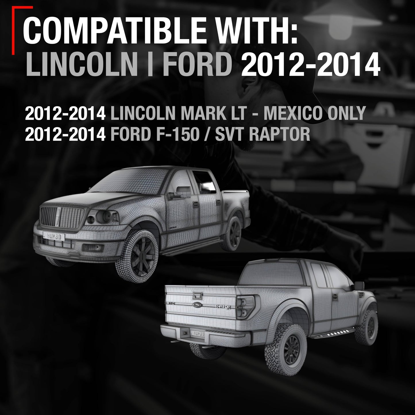 Ford F-150 SVT Raptor Lincoln Mark LT Backup Camera - Reverse Park Assist - 2012-2014