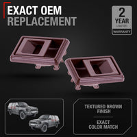 1988-2000 Toyota Tacoma 4Runner Corolla Geo Prizm Pickup Interior Front and Rear Driver and Passenger Door Handle Set - Brown - Brown,Driver + Passenger Door Handle