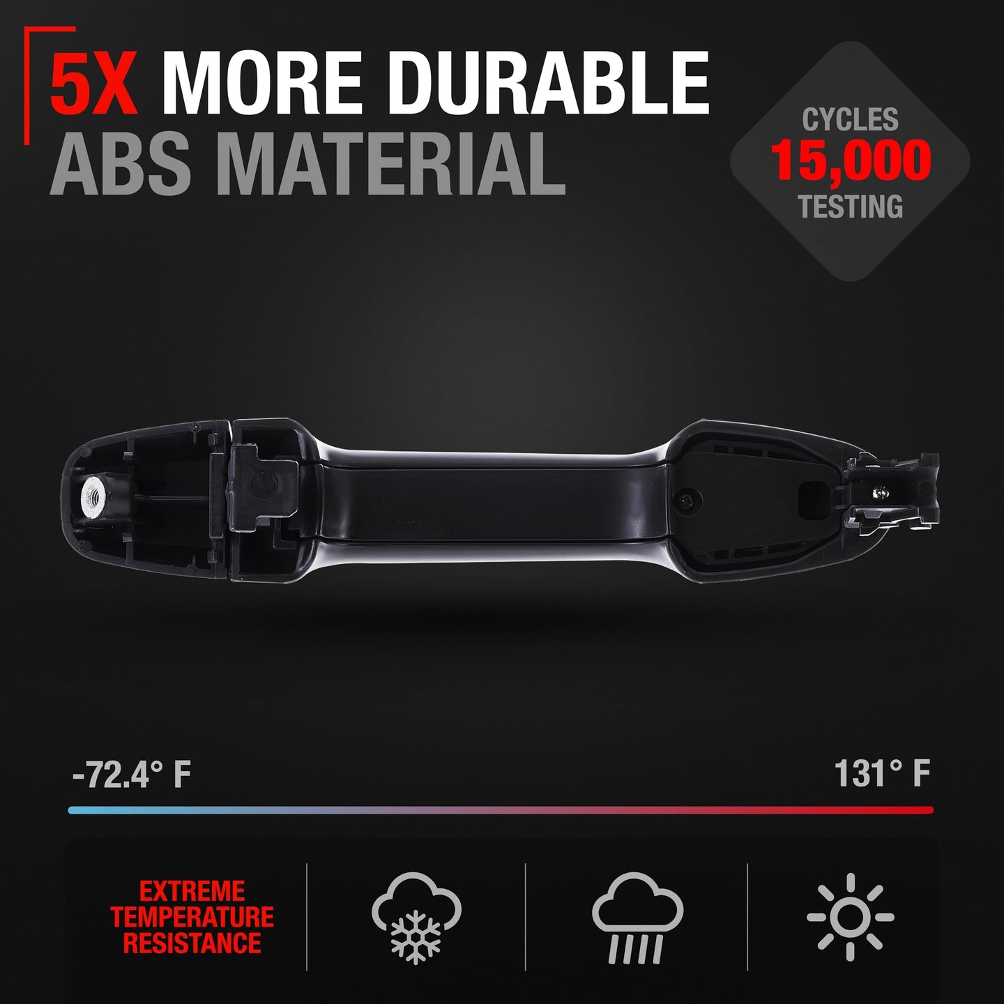 Exterior Front Driver Door Handle - Compatible with 2012-2020 Toyota Yaris, Prius C, Camry, Auris, 86, C-HR; 2013-2015 Subaru BRZ; 2016 Scion FR-S, Scion iM - Primed Black, Plastic - OEM 6921106090 - Driver Side Door Handle