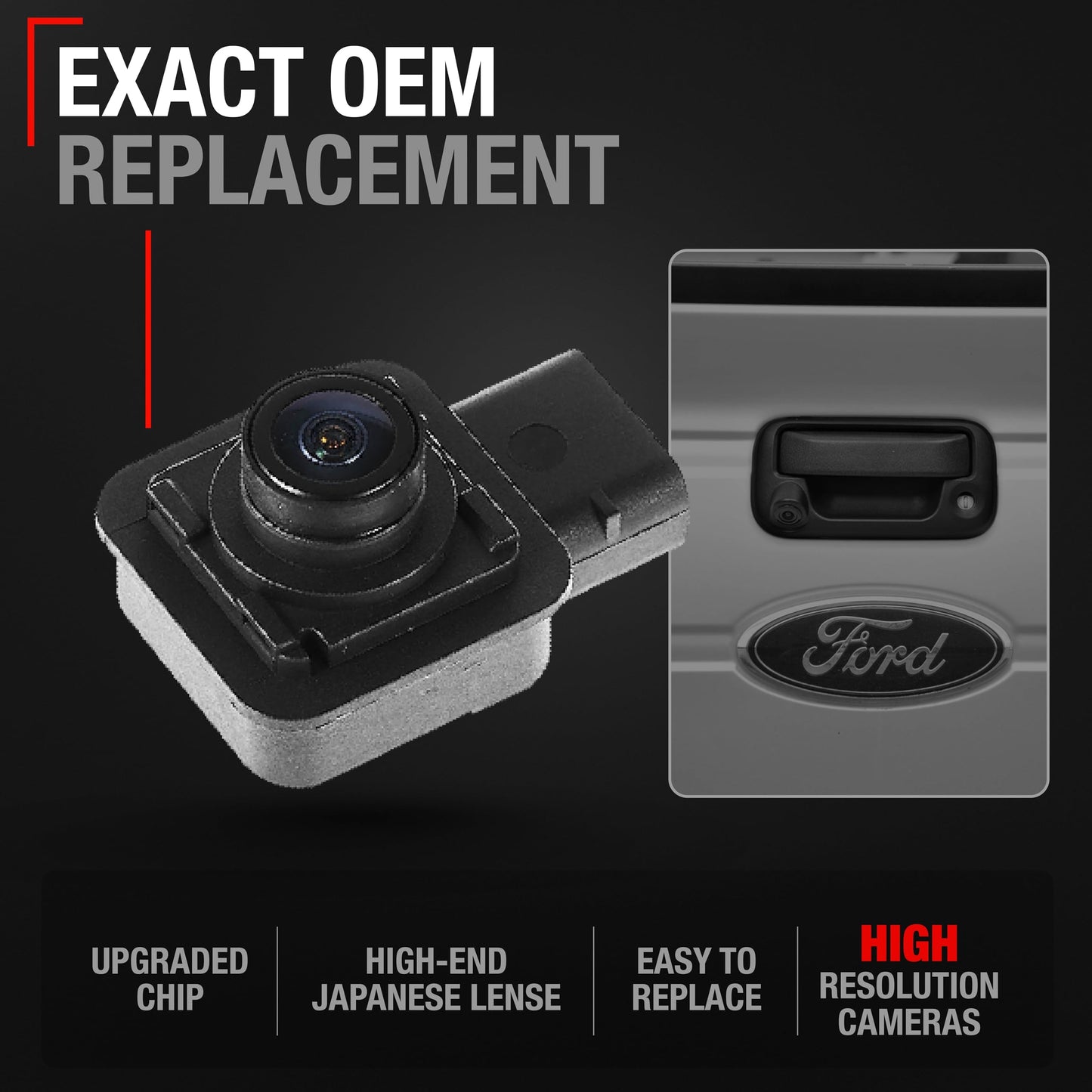 Ford F-150 & Lobo Rear Camera - Backup Reverse Park Assist - 2015-2019