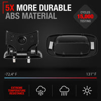 1999-2007 Chevrolet Silverado 1500 2500 3500 GMC Sierra 1500 2500 3500 Tailgate Handle Assembly and Bezel - Smooth Black - Tailgate Handle + Bezel