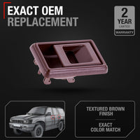 1988-2000 Toyota Corolla 4Runner Pickup Tacoma Geo Prizm Interior Front and Rear Driver Door Handle - Brown Plastic - Brown,Driver Door Handle