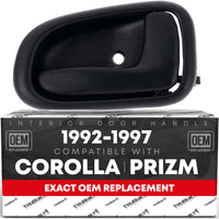 Toyota Corolla Chevrolet Prizm Passenger Door Handle - Front or Rear - Black - Plastic