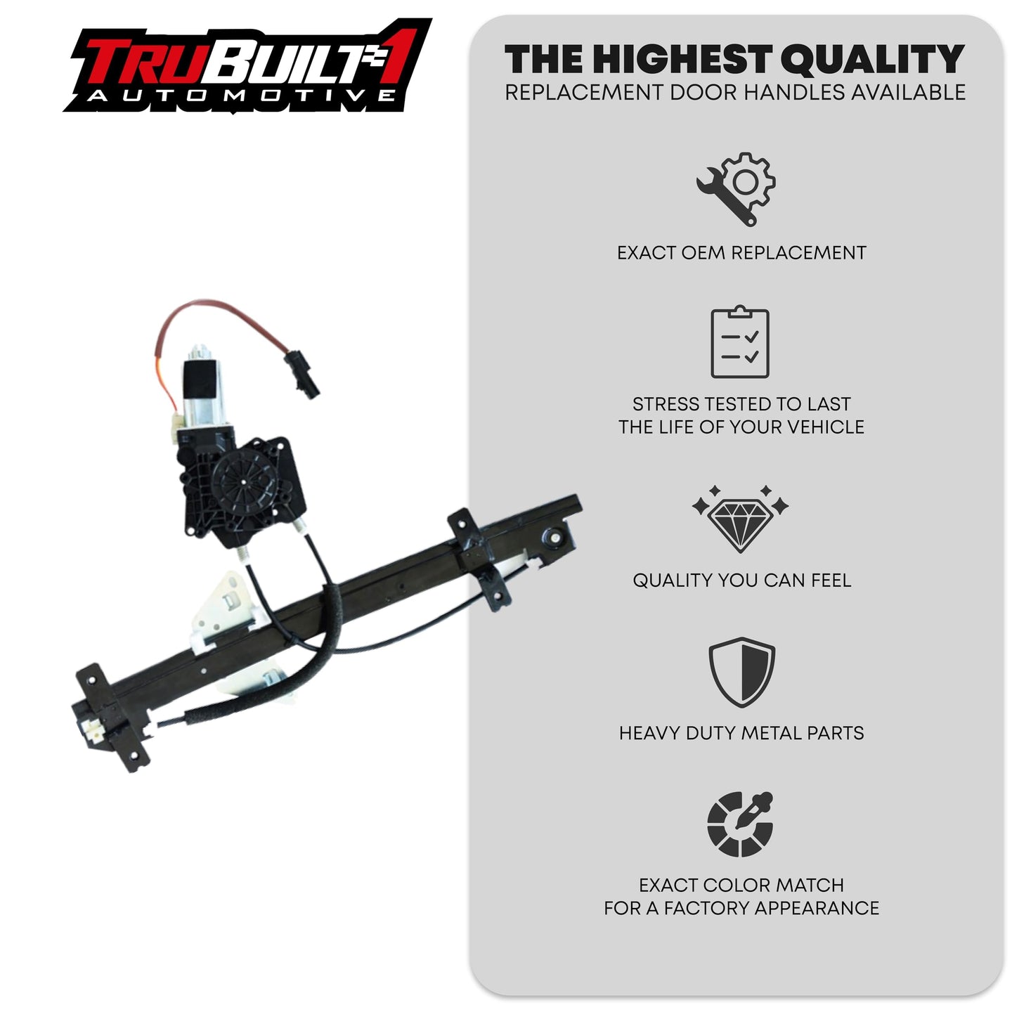 2000-2004 Dodge Dakota 1998-2003 Dodge Durango Power Window Regulator with Motor Assembly Front Passenger Side