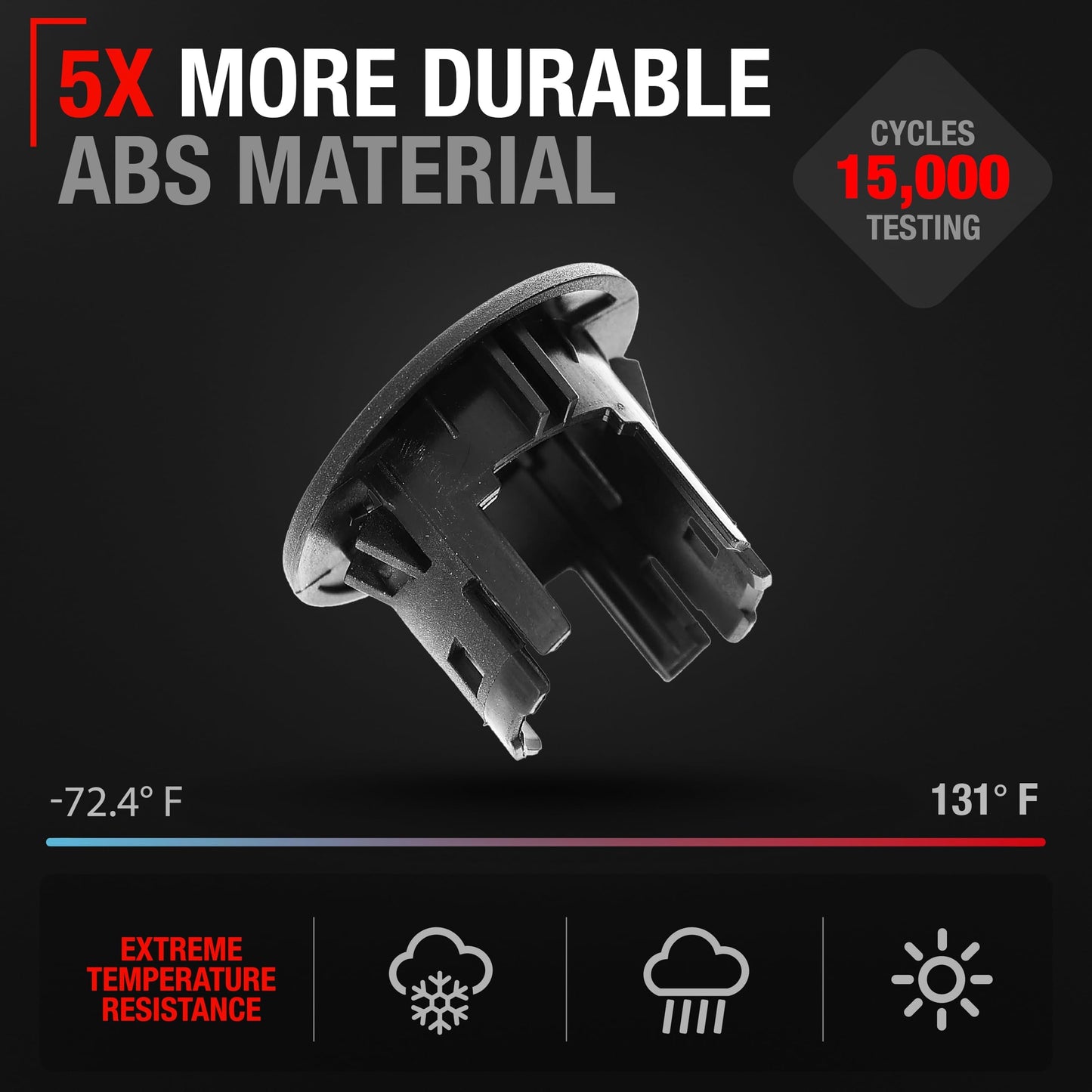 2020-2022 Ford F-250 F-350 Super Duty Crew Cab Extended Cab Parking Sensors Housing Bezel, Exterior Rear Driver Side - Rear Bumper Parking Aid Sensor Bezel