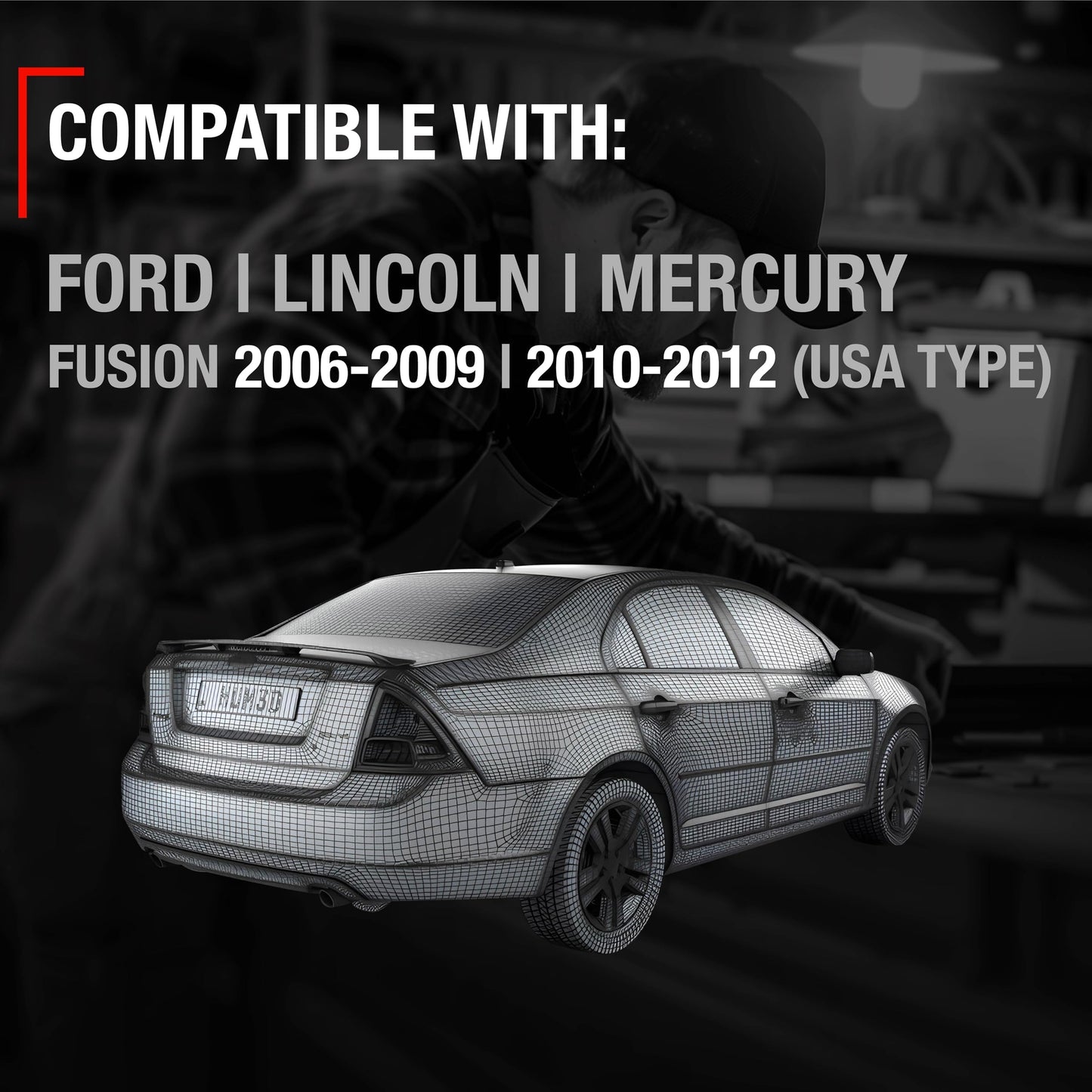 2006-2012 Ford Fusion 2007-2012 Lincoln MKZ 2006-2011 Mercury Milan Interior Front Passenger Door Handle - All Chrome Plastic - Front Passenger Handle