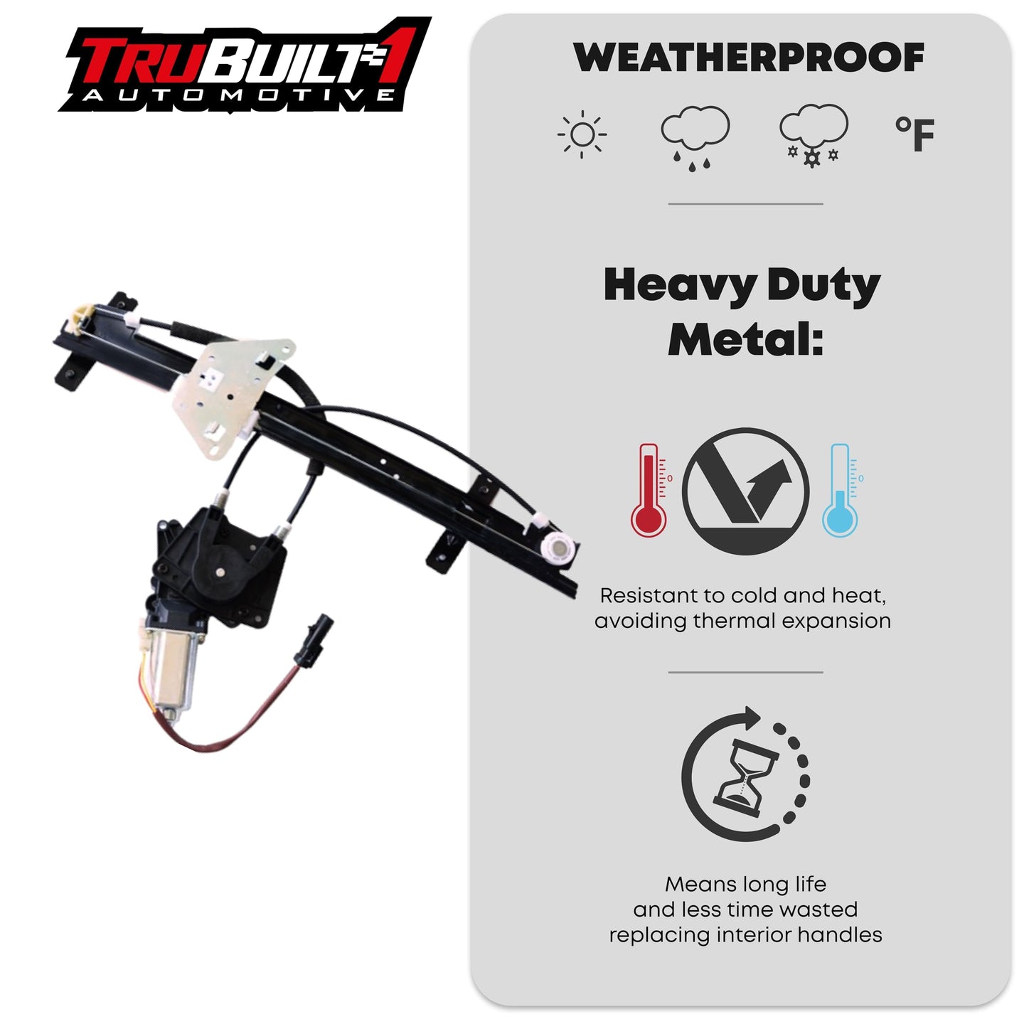 2000-2004 Dodge Dakota 1998-2003 Dodge Durango Power Window Regulator with Motor Assembly Front Passenger Side