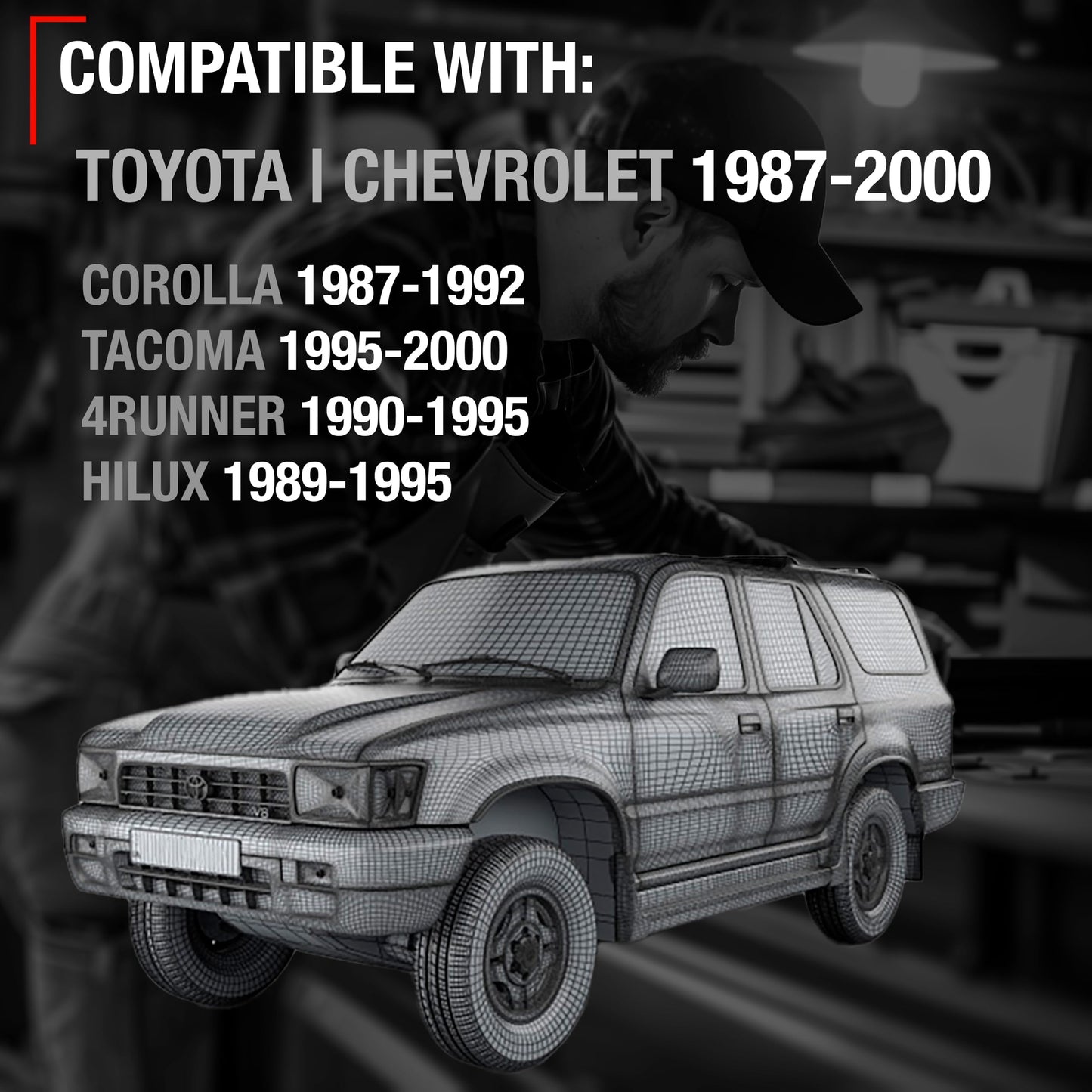 Toyota Corolla Tacoma Pickup 4Runner Geo Prizm Interior Driver Door Handle - Front & Rear - Brown - Plastic - Brown,Driver Door Handle