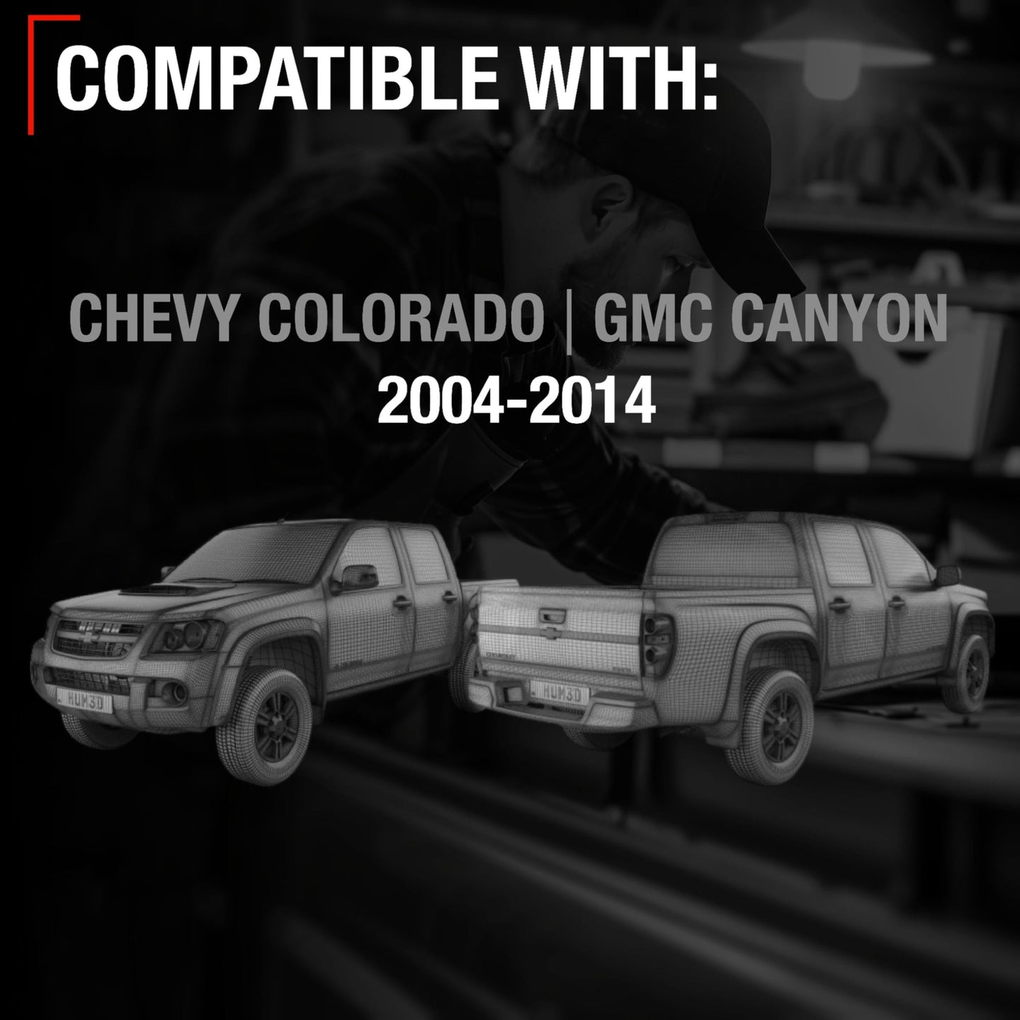 2004-2008 Chevrolet Colorado GMC Canyon Tailgate Handle Assembly - Upgraded Metal Liftgate Replacement Textured Black with Keyhole - Metal Tailgate Handle