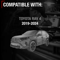 2019-2024 Toyota RAV4 Driver Side Mirror Replacement Powered Manual Fold Heated Turn Signal Flat Glass Smooth Black - Driver Side Mirror