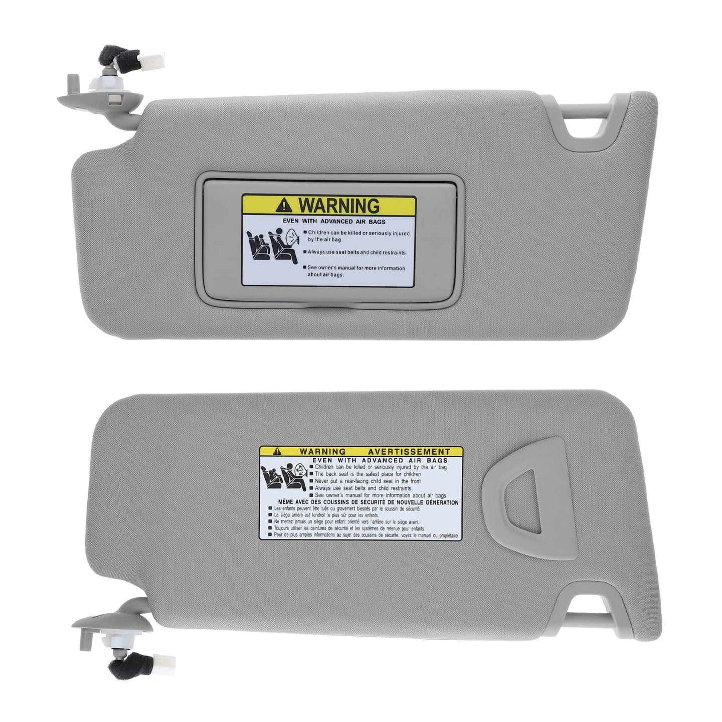 Sun Visor Replacement, Left Driver Side - Compatible with 2008-2012 Honda Accord - Automotive Sun Protection Visor Interior Shade - Gray, with Mirror - OEM 83280-TA5-A51ZA - Gray,Driver