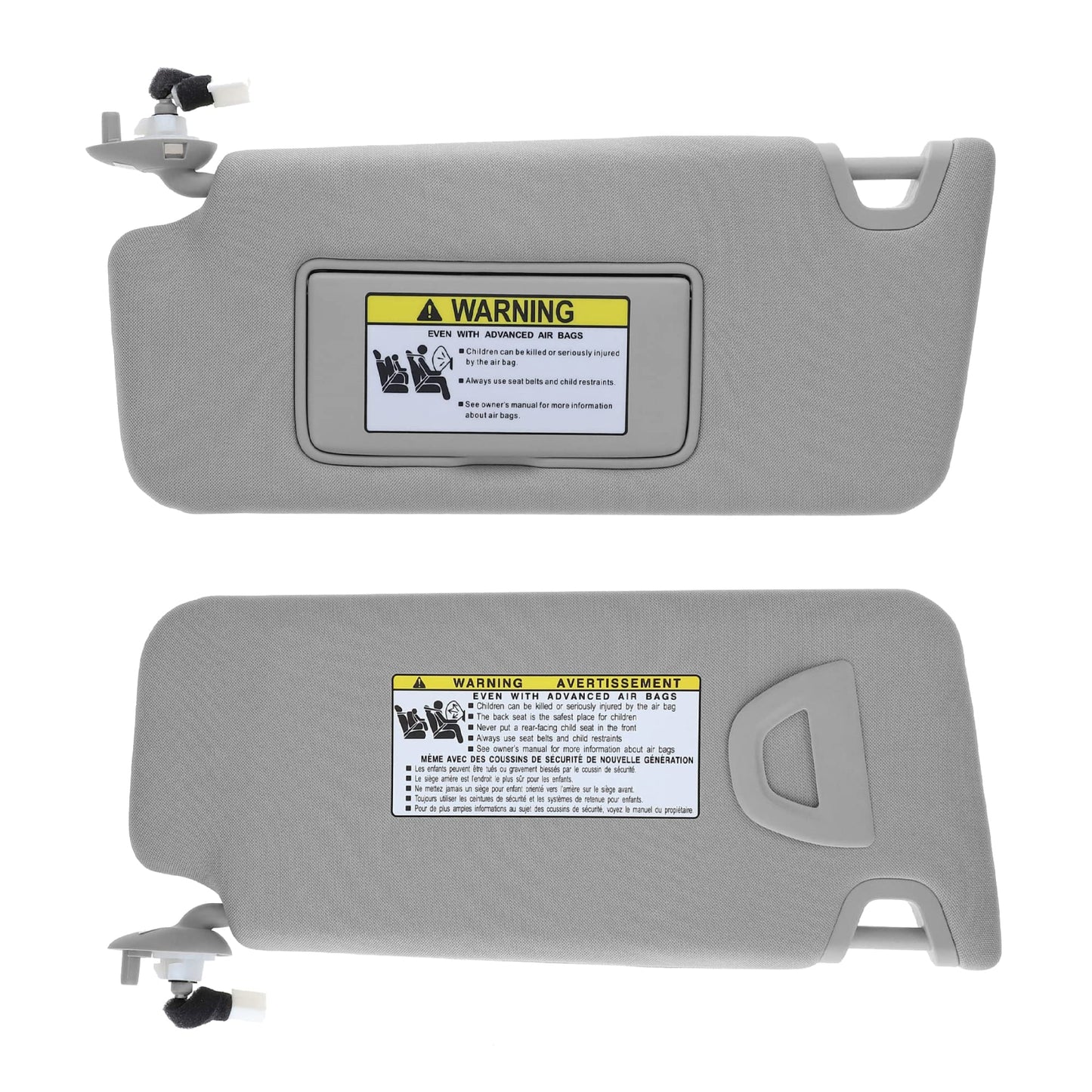 Sun Visor Replacement, Left Driver Side - Compatible with 2008-2012 Honda Accord - Automotive Sun Protection Visor Interior Shade - Gray, with Mirror - OEM 83280-TA5-A51ZA - Gray,Driver