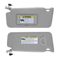 Sun Visor Replacement, Left Driver Side - Compatible with 2008-2012 Honda Accord - Automotive Sun Protection Visor Interior Shade - Gray, with Mirror - OEM 83280-TA5-A51ZA - Gray,Driver