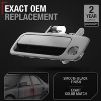 1997-2001 Toyota Camry Exterior Front Driver Door Handle Replacement - Smooth Black Plastic - Front Driver Door Handle