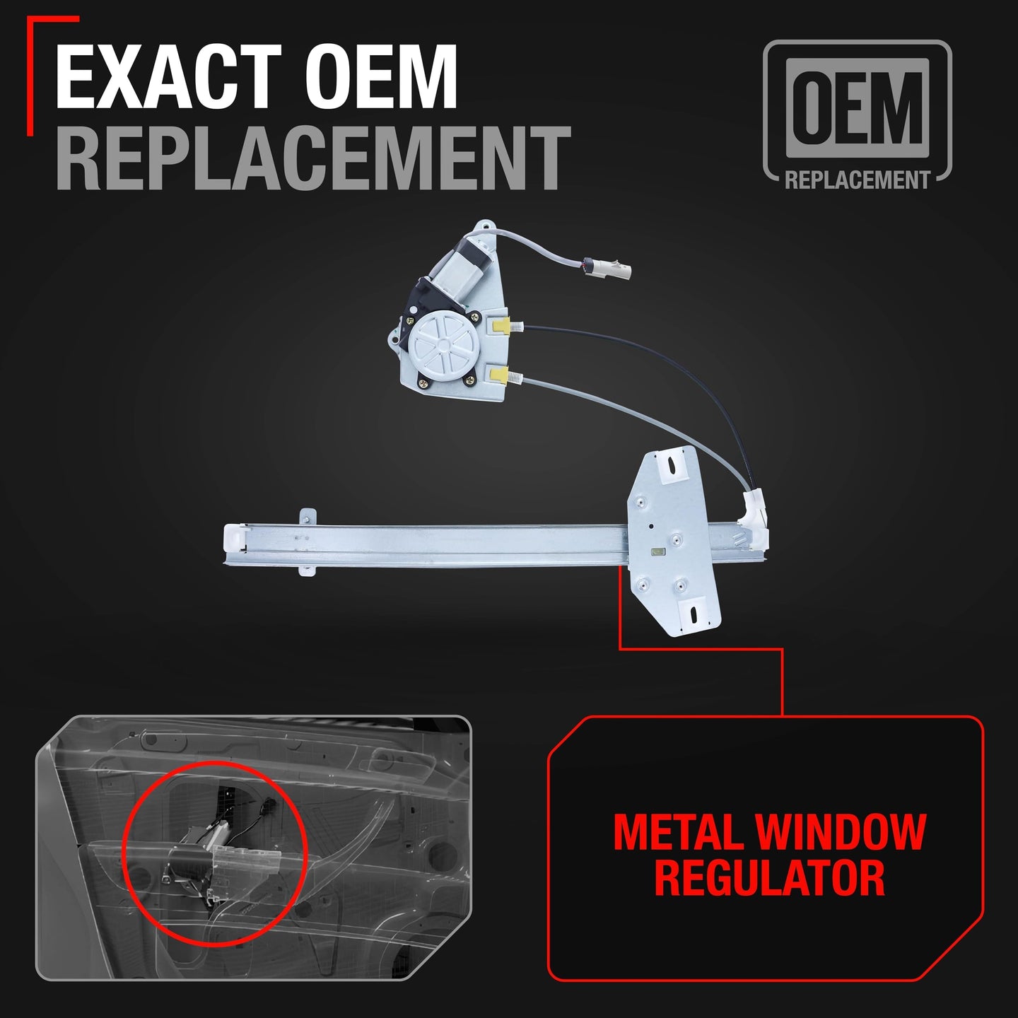 2002-2007 Jeep Liberty Power Window Regulator with Motor Assembly Front Driver Side - Driver Side Regulator