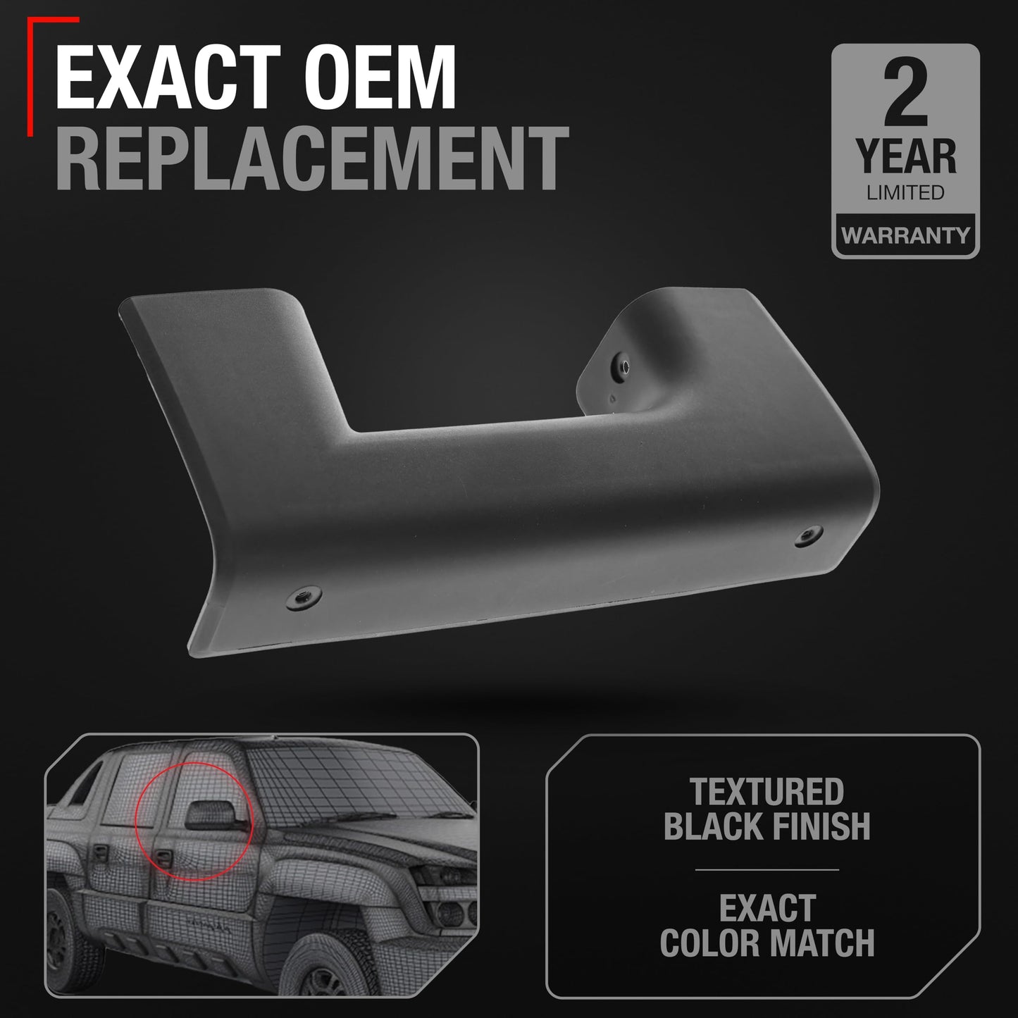 2007-2009 Chevrolet Avalanche Grab Pull Handle, Passenger Side, Interior Replacement - Front Passenger Side