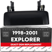 1998-2003 Ford Explorer Explorer Sport Mercury Mountaineer Exterior Front/Rear Driver & Passenger Door Handle - Smooth Black - Front or Rear, Driver or Passenger Handle