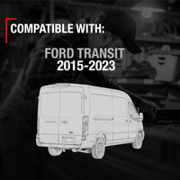 2015-2023 Ford Transit Interior Rear Driver Door Handle and Tailgate Back Door Replacement - Textured Black Plastic - Interior Hinged Tailgate Door