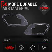1995-2002 Chevrolet GMC C1500 K1500 C2500 K2500 C3500 K3500 C3500HD C5500 Suburban Interior Driver & Passenger Door Handle Bezel - Gray - Front or Rear, Driver + Passenger Side Bezel