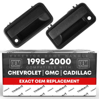 Chevy GMC Exterior Door Handle Set - Front Driver & Passenger - Textured Black - 1988-2000 - Metal Lever Right + Left Handle