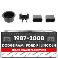 1987-2008 Dodge Ram Tailgate Hinge Insert Kit, 4-Piece Set, Driver Side and Passenger Side