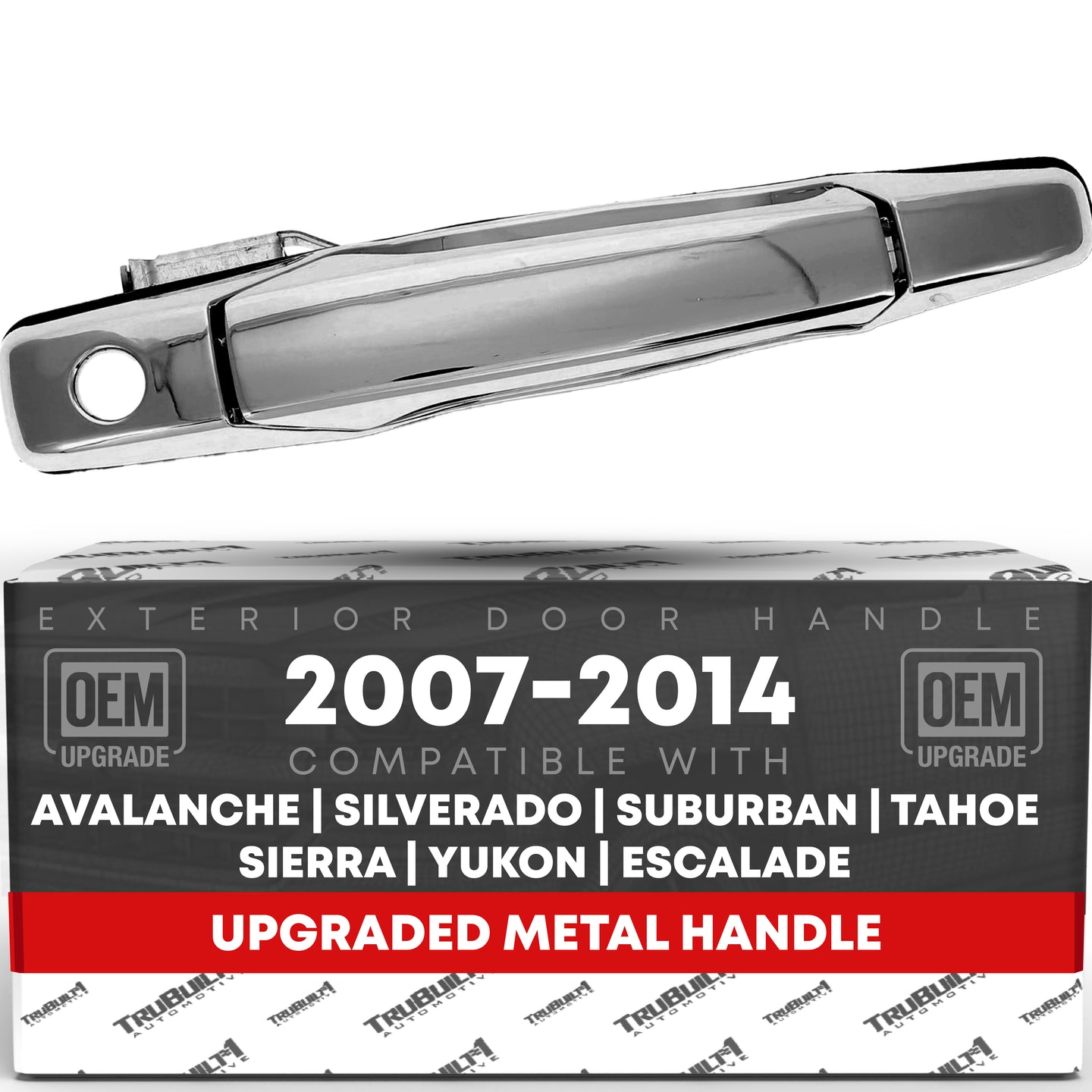 Chevrolet Silverado GMC Sierra Cadillac Escalade Front Passenger Door Handle - Chrome with Keyhole - Front Passenger Side Handle