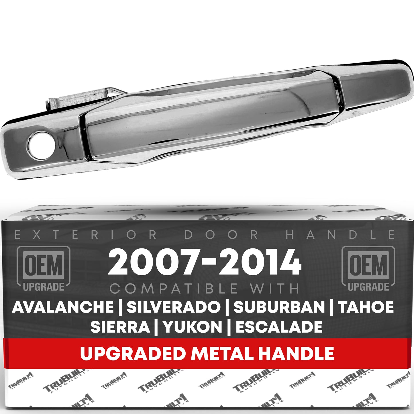 Chevrolet Silverado GMC Sierra Cadillac Escalade Front Passenger Door Handle - Chrome with Keyhole - Front Passenger Side Handle