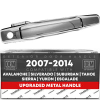 Chevrolet Silverado GMC Sierra Cadillac Escalade Front Passenger Door Handle - Chrome with Keyhole - Front Passenger Side Handle