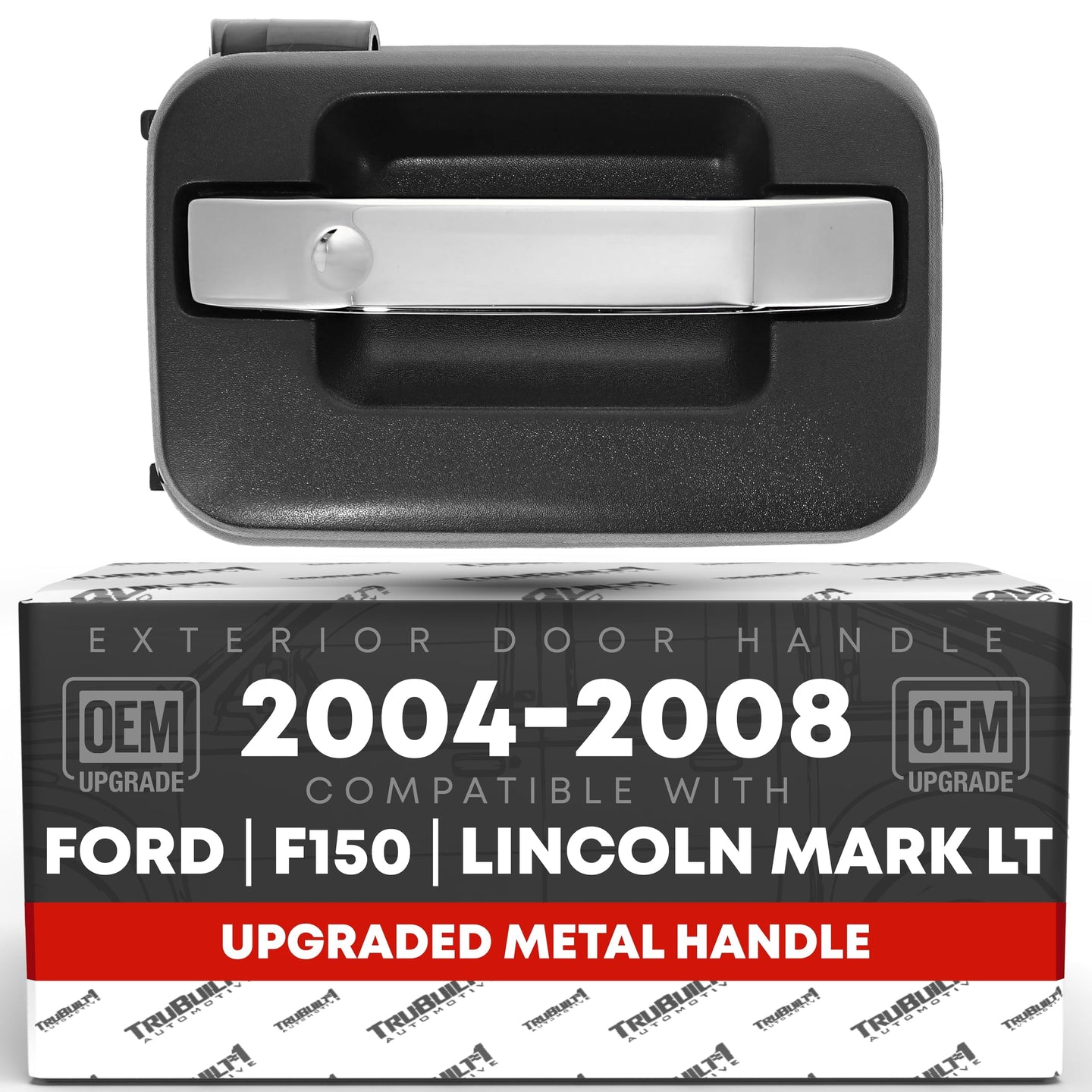 2004-2008 Ford F-150 Lincoln Mark LT Exterior Front Passenger Door Handle, Upgraded Metal - Chrome and Black