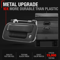 Ford F-Series Tailgate Handle, Upgraded Metal with Keyhole - Black Finish