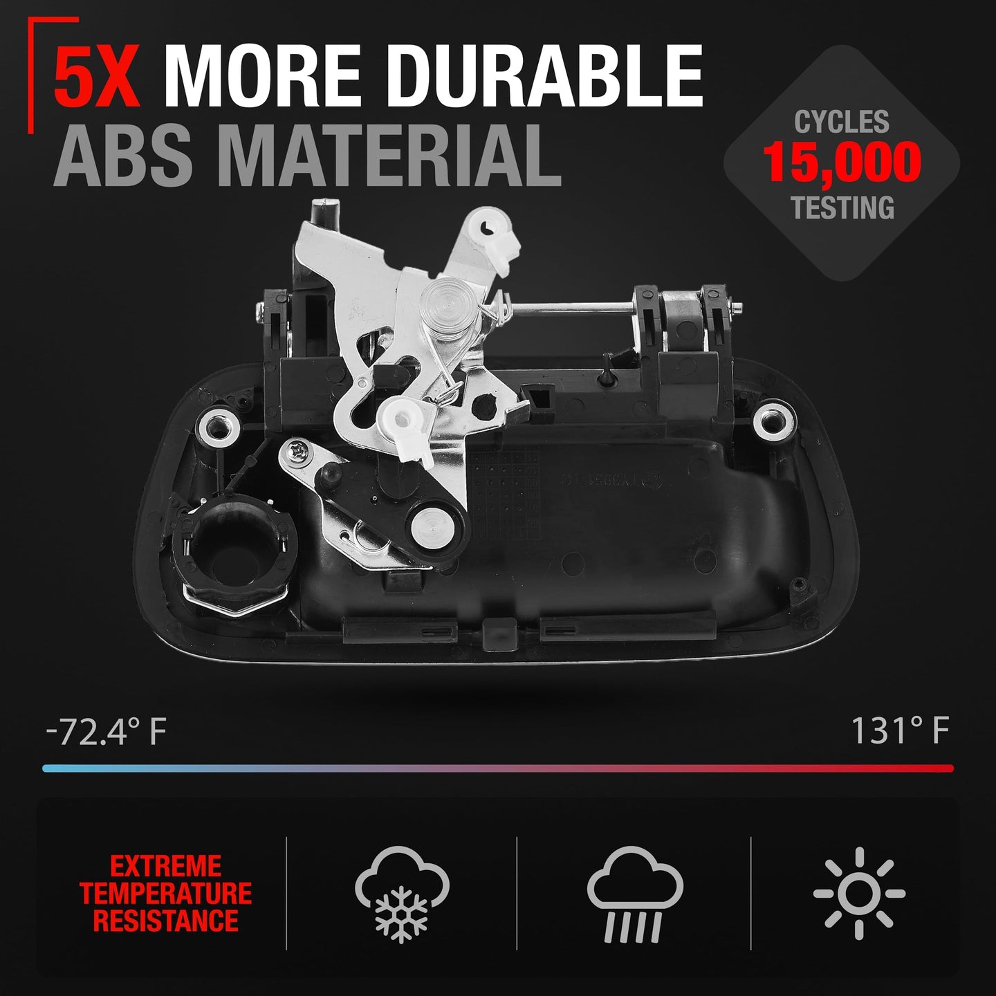 2000-2006 Toyota Tundra Tailgate Handle Assembly Replacement with Keyhole - Tailgate Latch Textured Black - Black Texture