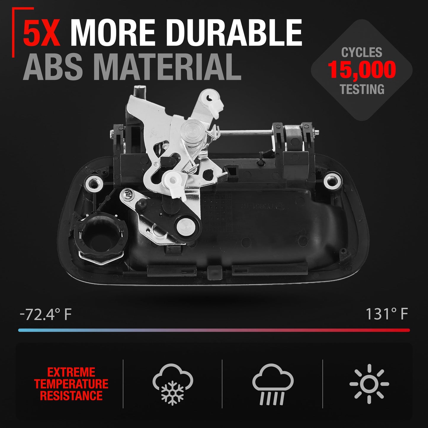 2000-2006 Toyota Tundra Tailgate Handle Assembly Replacement with Keyhole - Tailgate Latch Textured Black - Black Texture