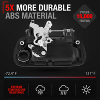 2000-2006 Toyota Tundra Tailgate Handle Assembly Replacement with Keyhole - Tailgate Latch Textured Black - Black Texture