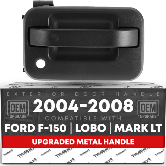Ford F-150 Lobo Mark LT Front Passenger Door Handle - Upgraded Metal - Black with Keyhole - 2004-2008 - Front Passenger Side Handle