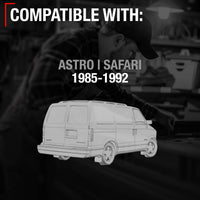 1985-1992 Chevrolet Astro GMC Safari Tailgate Handle Replacement Exterior Rear Cargo - Smooth Black Metal - Tailgate Handle