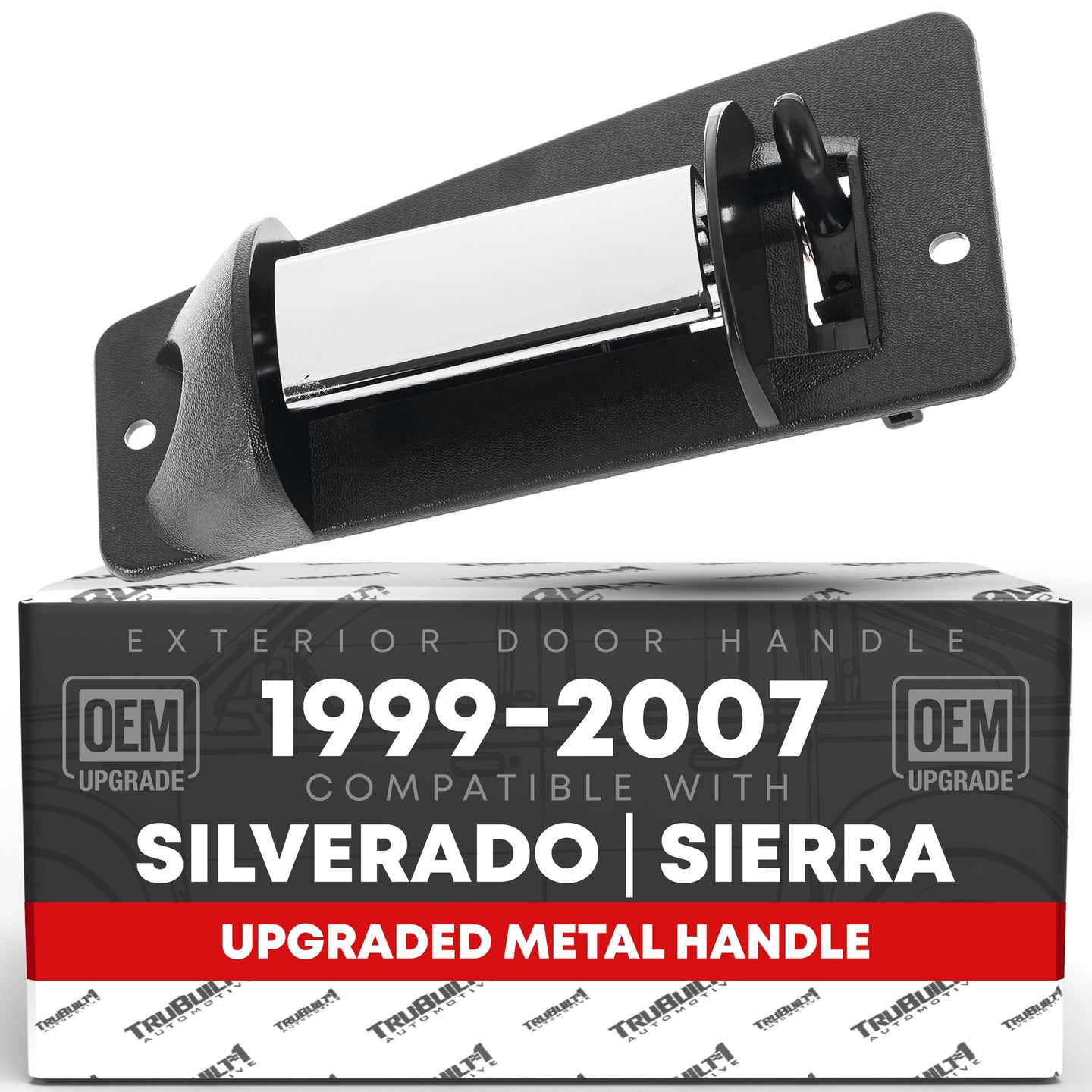 Chevy Silverado GMC Sierra Extended Cab Rear Driver Door Handle - Chrome & Black - 1999-2006 - Rear Driver Side Handle