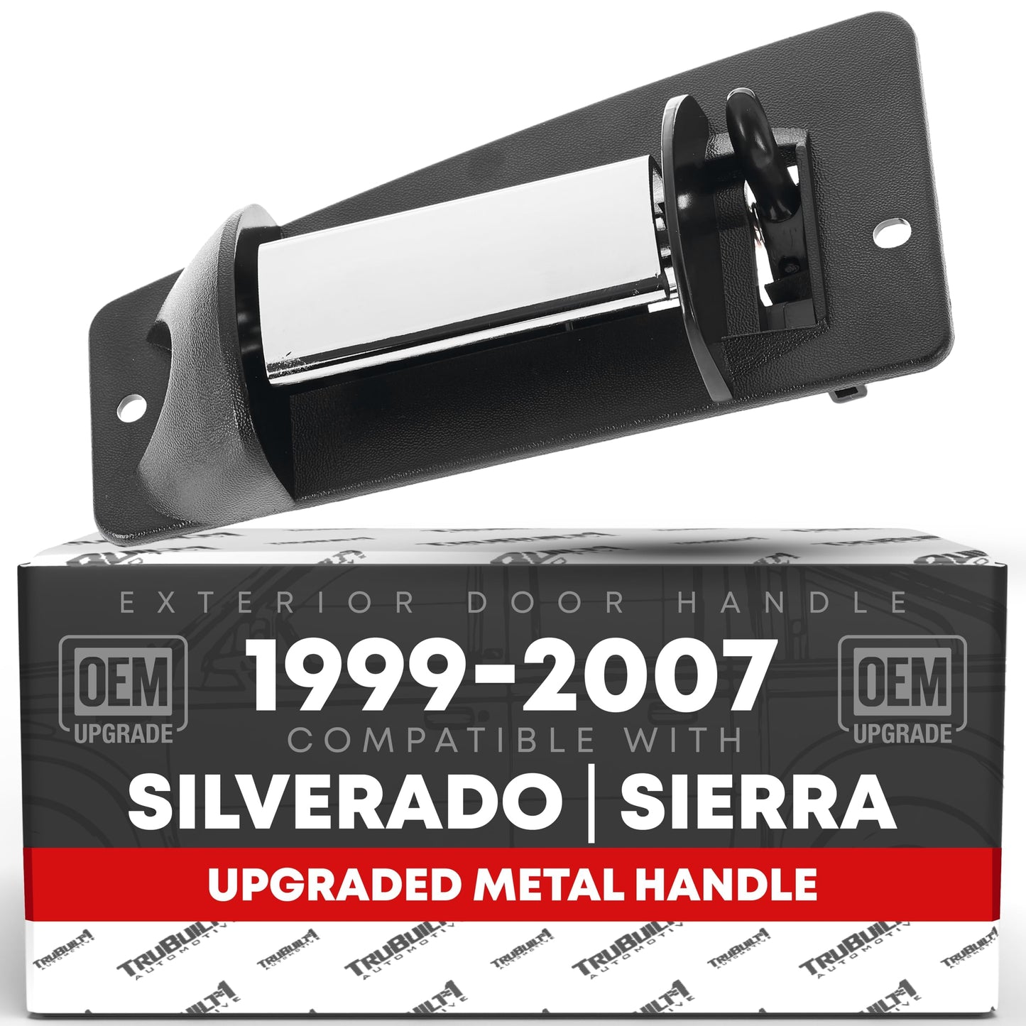 Chevy Silverado GMC Sierra Extended Cab Rear Driver Door Handle - Chrome & Black - 1999-2006 - Rear Driver Side Handle