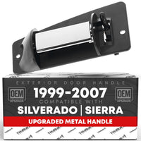 Chevy Silverado GMC Sierra Extended Cab Rear Driver Door Handle - Chrome & Black - 1999-2006 - Rear Driver Side Handle