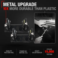 1993-2000 Ford Ranger Exterior Front Driver & Passenger Door Handle, Upgraded Metal - Textured Black - Front Left + Right - Metal