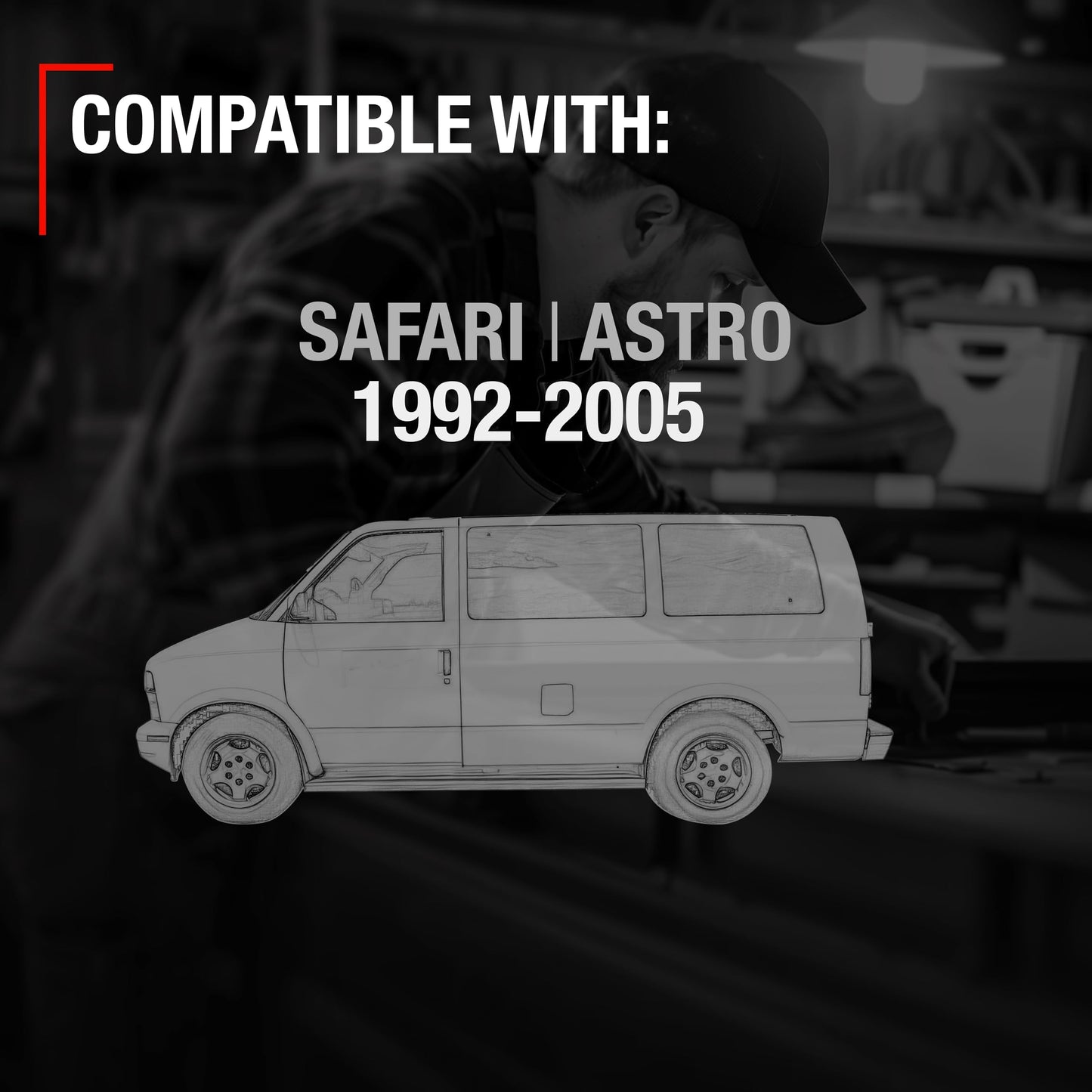 1992-2005 Chevrolet Astro GMC Safari Exterior Front Driver Door Handle - Smooth Metal - Driver Front Handle