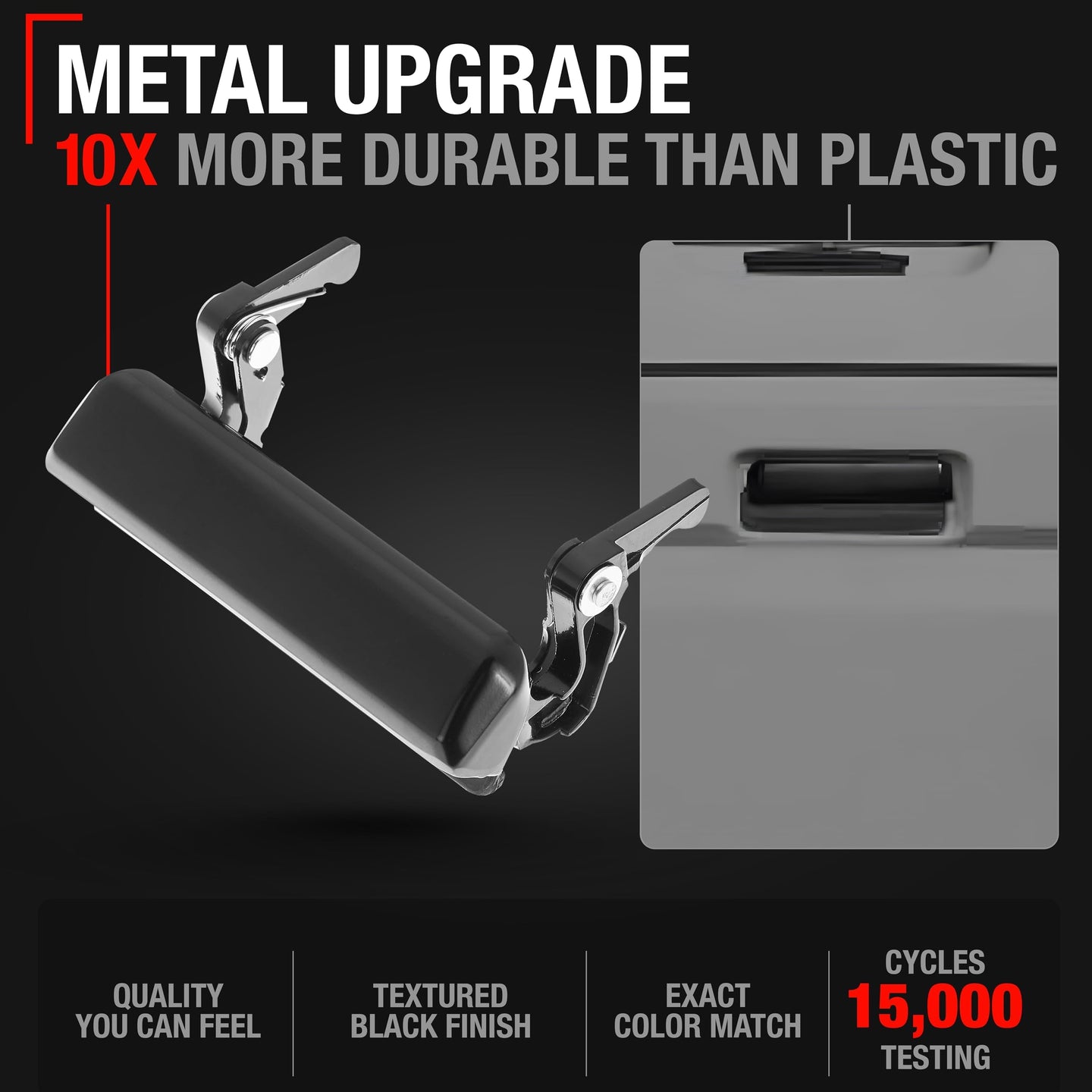 1993-2003 Ford Ranger 1994-2010 Mazda B-Series Tailgate Handle Latch Assembly, Upgraded Metal - Tailgate Handle - Metal